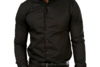 Black men's dress shirts