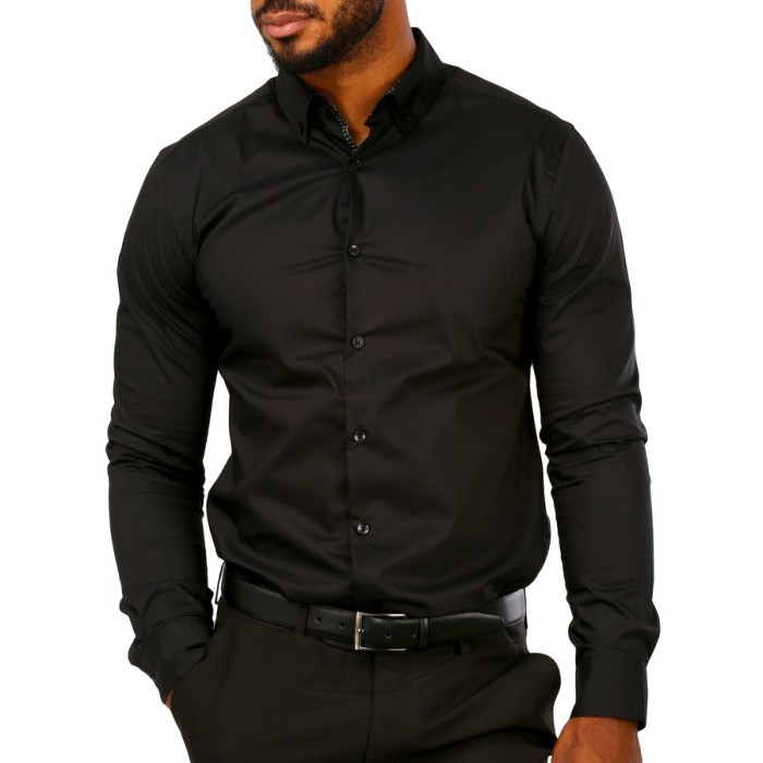 Black men's dress shirts