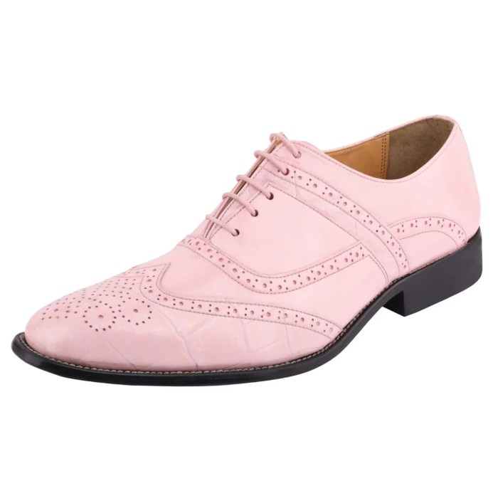 Pink men dress shoes