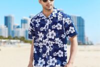 Hawaiian dress shirt mens