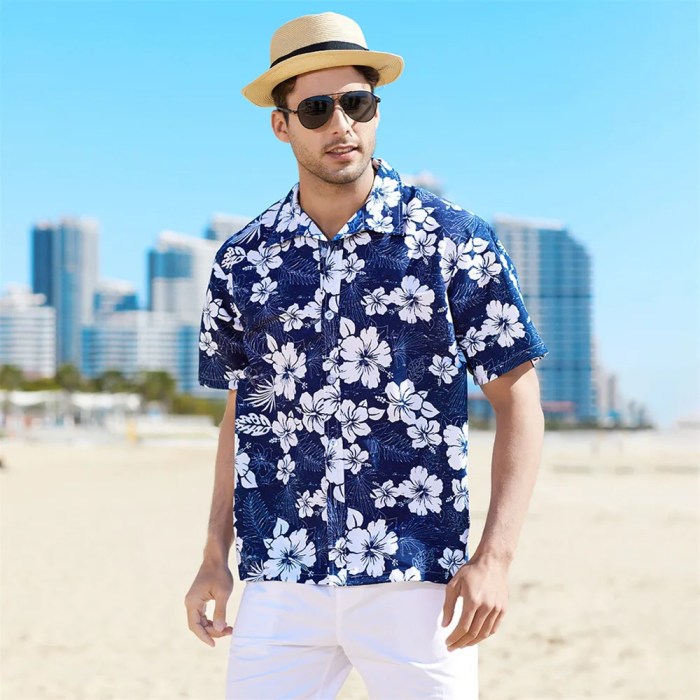 Hawaiian dress shirt mens