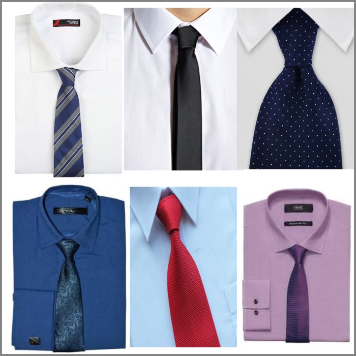 Men's dress shirt and tie combinations