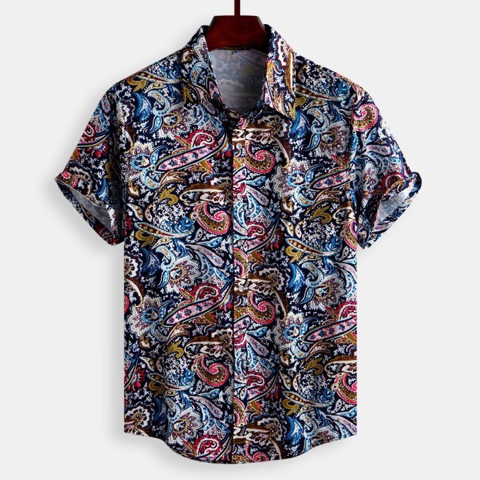 Printed dress shirts for men