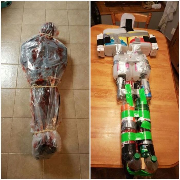 How to make dead body halloween decoration