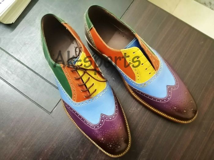 Mens colorful dress shoes