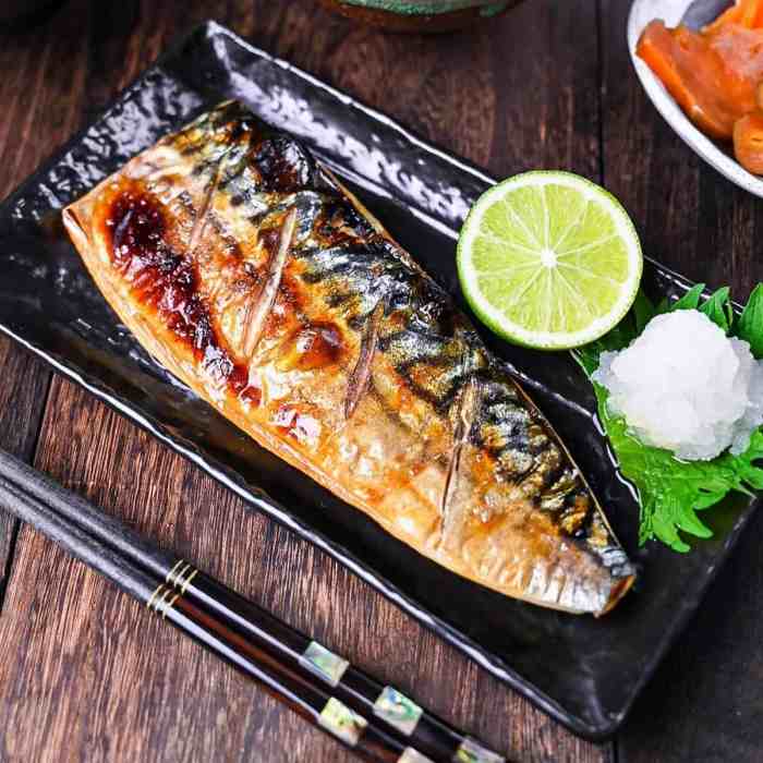 Mackerel japanese style broiled fish shioyaki salt haven catching recently didn away much been but get