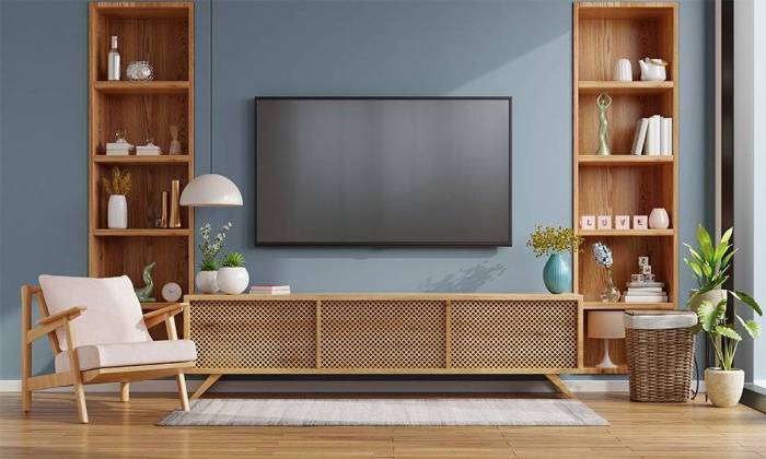 How to decorate tv unit in living room