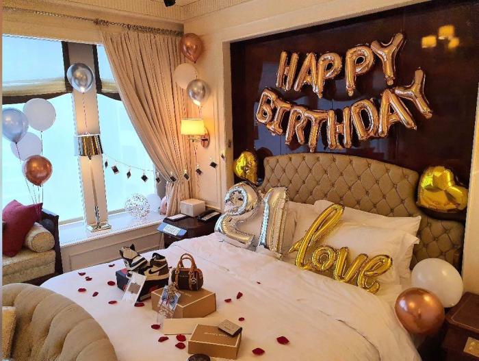 Who can decorate hotel room for birthday