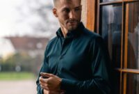 Light green dress shirts for men