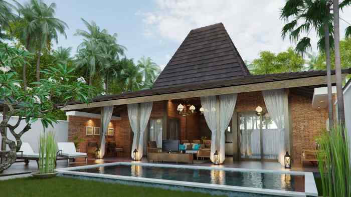 Desain teras model joglo rumah minimalis