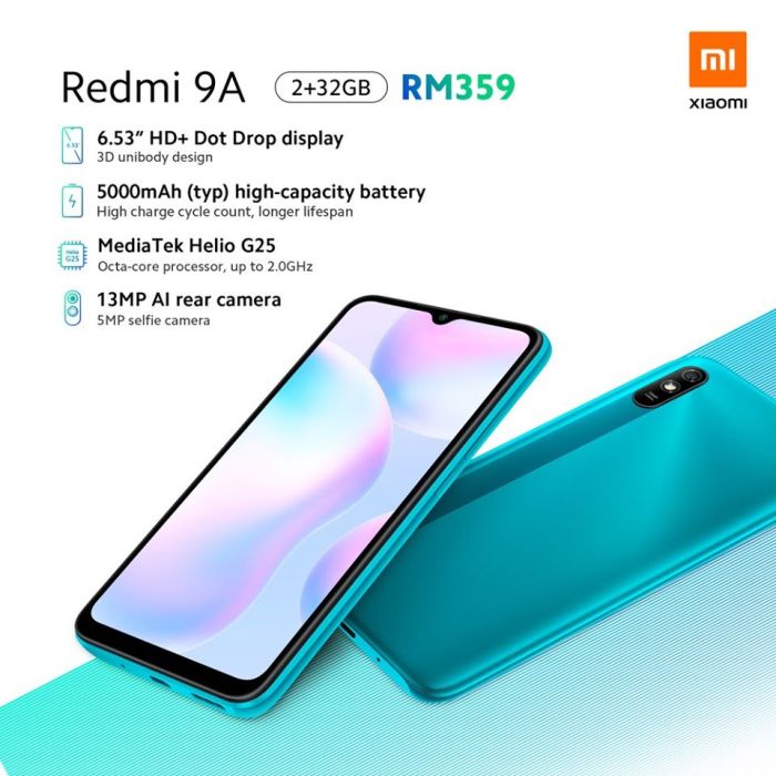 Harga hp xiaomi redmi 9a