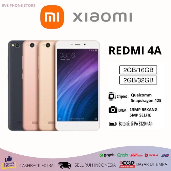 Harga hp xiaomi mi 4a