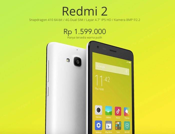 Harga hp xiaomi di bawah 2 jt