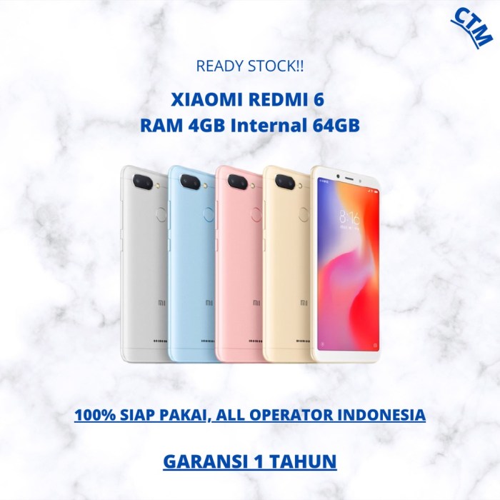 Harga hp xiaomi mi 6x ram 6gb